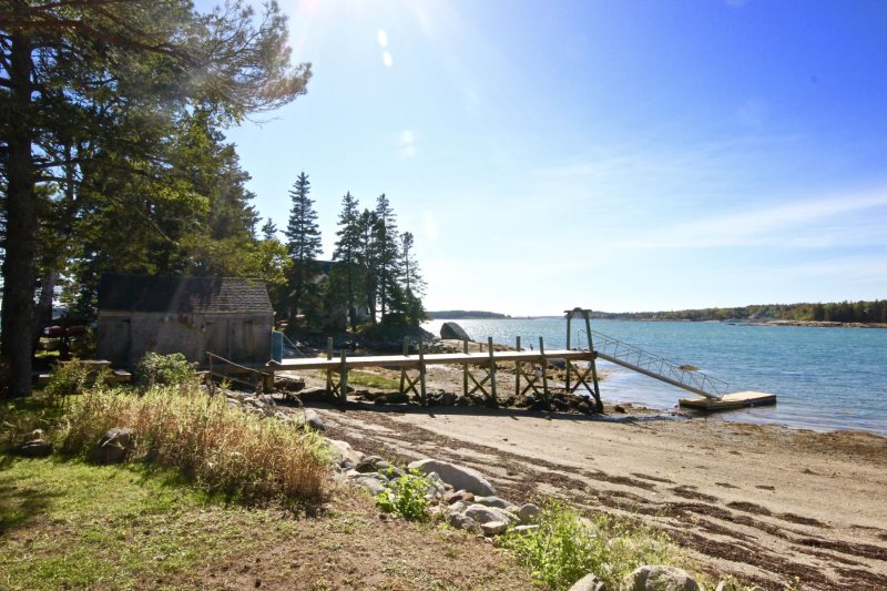 Private beachlow tide